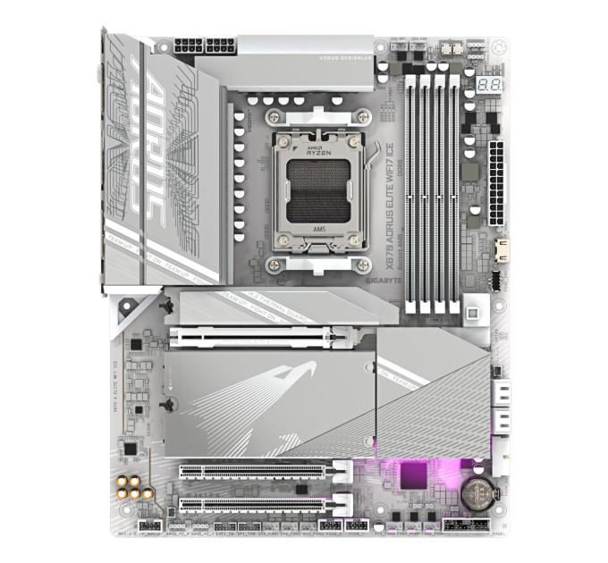 GIGABYTE Материнська плата AMD X870 SAM5 ATX X870 A ELITE WF7 ICE GIGABYTE