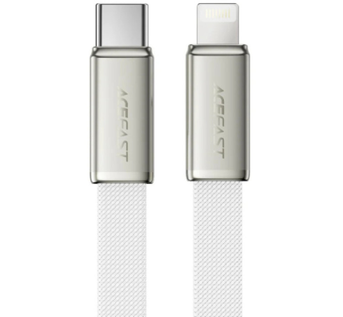 Acefast Дата кабель USB 2.0 AM to Lightning 1.2m 30W nylon white Acefast (6974316286240)