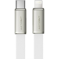 Дата кабель USB 2.0 AM to Lightning 1.2m 30W nylon white Acefast (6974316286240)