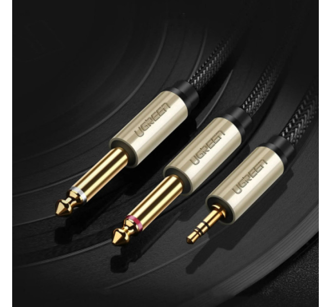 Ugreen Кабель мультимедійний 3.5mm M to 2x6.35mm M 1.0m gray Ugreen (UGR-10613)