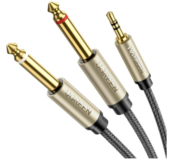 Ugreen Кабель мультимедійний 3.5mm M to 2x6.35mm M 1.0m gray Ugreen (UGR-10613)