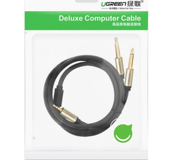 Ugreen Кабель мультимедійний 3.5mm M to 2x6.35mm M 1.0m gray Ugreen (UGR-10613)