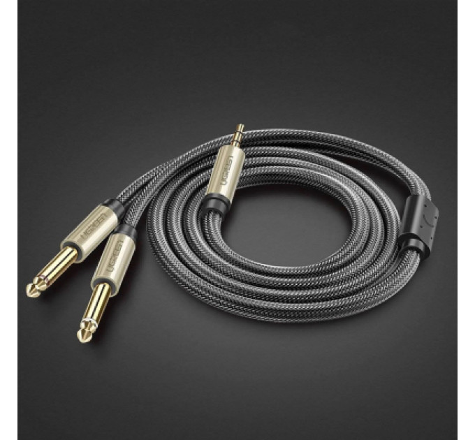 Ugreen Кабель мультимедійний 3.5mm M to 2x6.35mm M 1.0m gray Ugreen (UGR-10613)