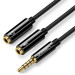 Ugreen Кабель мультимедійний 3.5mm M to 2x3.5mm F black Ugreen (UGR-30620)