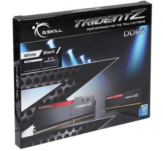 G.Skill Модуль пам'яті для комп'ютера DDR4 16GB (2x8GB) 3200 MHz Trident Z Black H/White G.Skill (F4-3200C16D-16GTZKW)