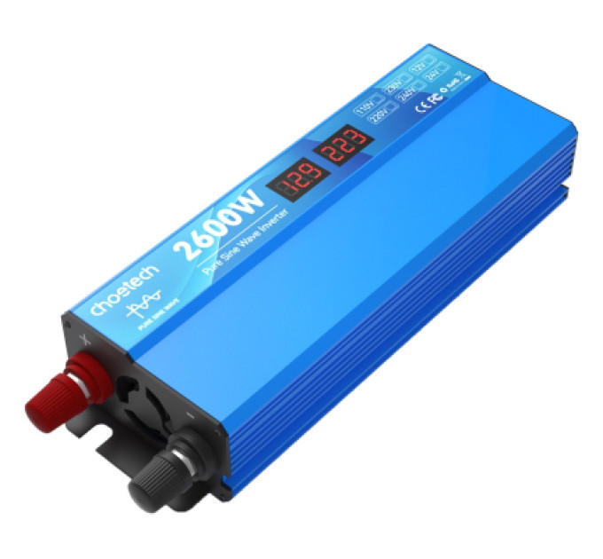 Choetech Автомобільний інвертор Choetech 12/220V 1300Вт, чиста синусоїда (CJ2600Q-V2)