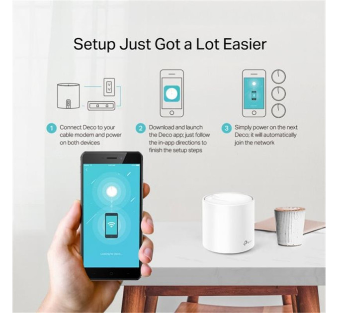 TP-Link WiFi Mesh система TP-Link Deco X20(3-pack) (AX1800 1xGE LAN 1xGE WAN MU-MIMO OFDMA MESH)