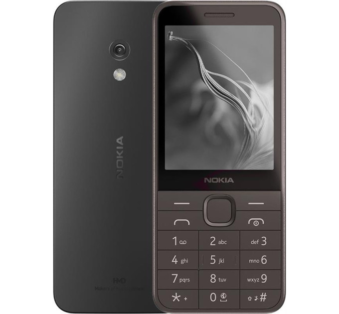 Nokia Мобильный телефон Nokia 235 4G 2024 Dual Sim Black; 2.8" (320х240) TN / кнопочный моноблок / Unisoc T107 / ОЗУ 64 МБ / 128 МБ встроенной + microSD до 32 ГБ / камера 2 Мп / 4G (LTE) / Bluetooth / ОС Nokia Series 30+ / 121.53x54.2 мм / 1450 мАч /