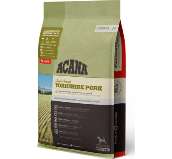 ACANA Сухий корм для собак ACANA Yorkshire Pork 6 кг (0064992572600)