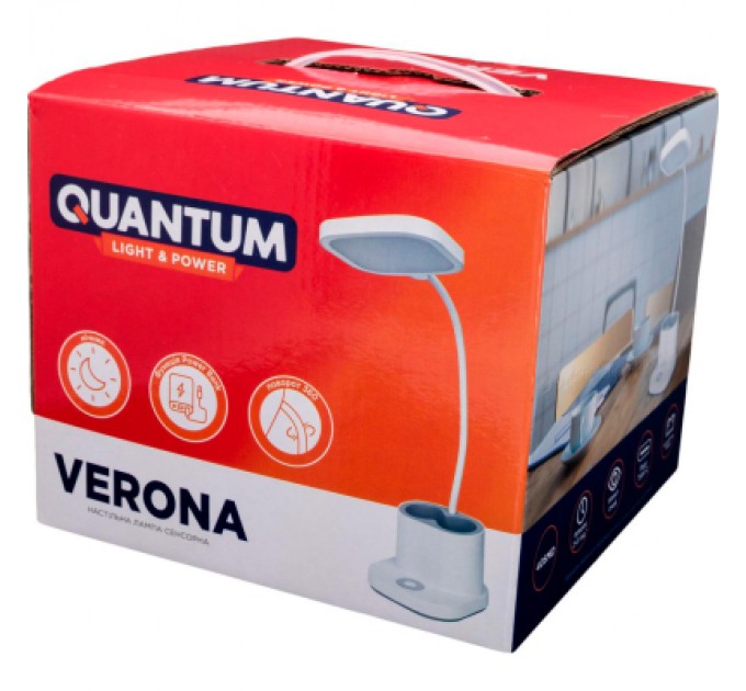 Quantum Настільна лампа Quantum VERONA/3000mAh LED з Power Bank (QM-TL1061)