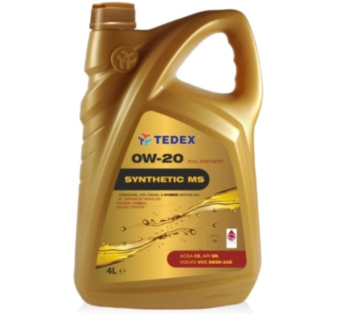 TEDEX Моторна олива TEDEX SYNTHETIC (MS) MOTOR OIL 0W20 - 4л