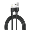 XO Дата кабель USB 2.0 AM to Lightning 1.0m 2.1A silicone black XO (NB208-L-1-BK)