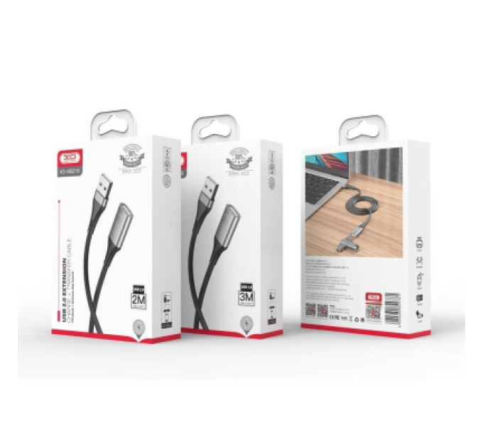 XO Дата кабель USB 2.0 AM/AM 3.0m black XO (NB-219-USB-3m)