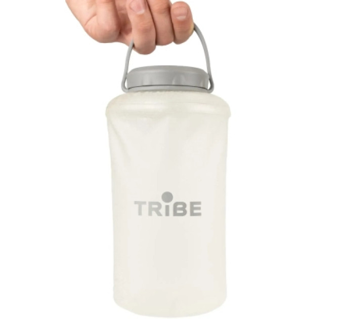 Tribe Пляшка для води Tribe Soft Bottle 1 л TPU м'яка crystal-white (T-FE-0023-crystal-white)