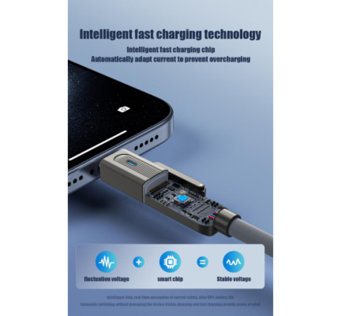 XO Дата кабель USB 2.0 AM to USB-C + USB 2.0 AM to Lightning 1.0m 60W gray XO (NB275_4-in-1_Gray)