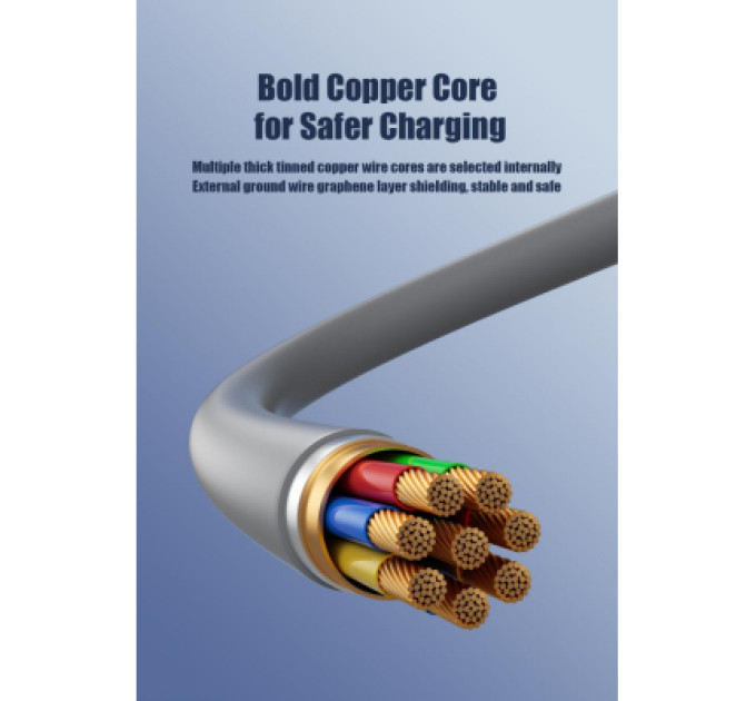 XO Дата кабель USB 2.0 AM to USB-C + USB 2.0 AM to Lightning 1.0m 60W gray XO (NB275_4-in-1_Gray)