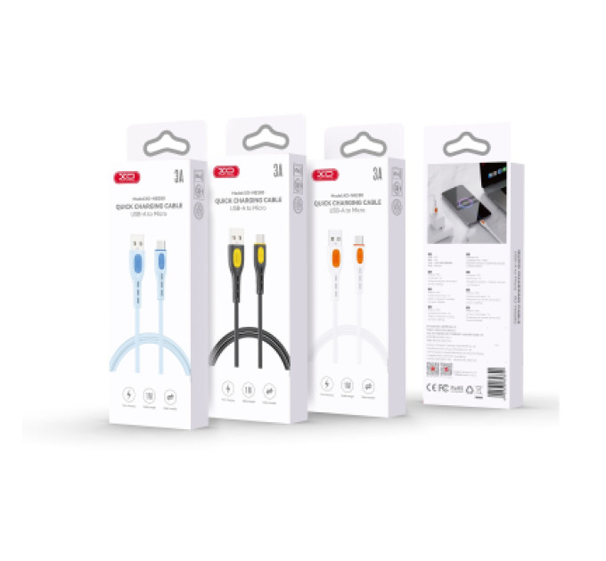 XO Дата кабель USB 2.0 AM to Micro 5P 1.0m white XO (NB280_M_White)
