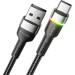 Essager Дата кабель USB 2.0 AM to USB-C 1.0m 3A LED black Essager (EXCT-XCD01)
