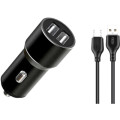 XO Зарядний пристрій XO 1xUSB + cable USB to Micro 5P TZ09 black (6920680873487)