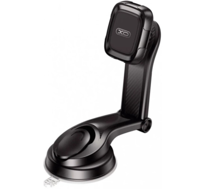 XO Універсальний автотримач XO C106 Dashboard suction cup adjustable magnetic Phone holder Black (6920680830343)