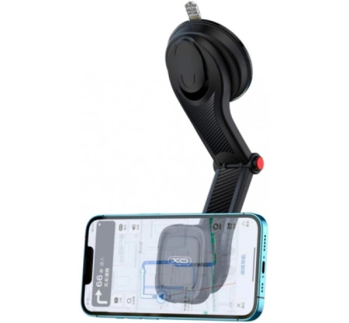 XO Універсальний автотримач XO C106 Dashboard suction cup adjustable magnetic Phone holder Black (6920680830343)
