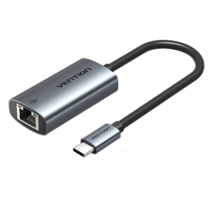 Vention Перехідник USB-C to RJ45 Ethernet 1000Mbps black VENTION (CFPHB)