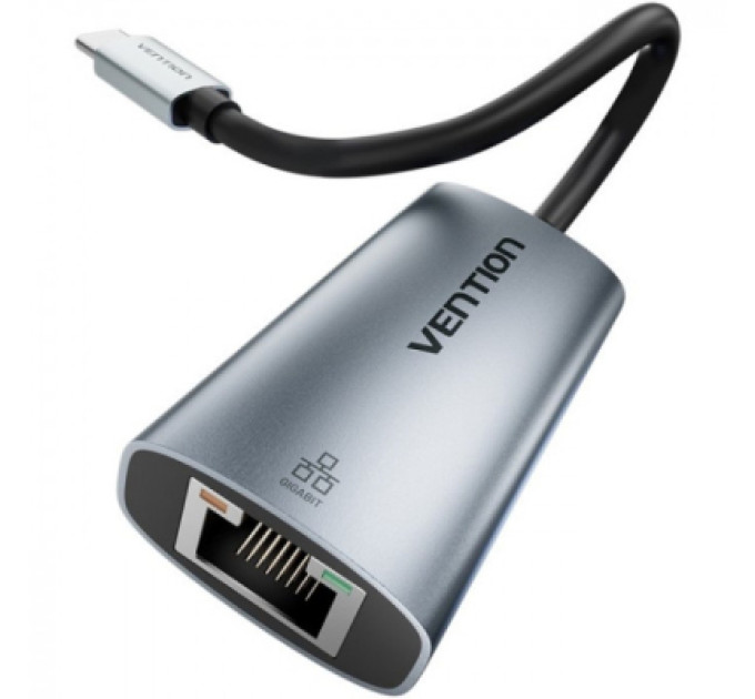 Vention Перехідник USB-C to RJ45 Ethernet 1000Mbps black VENTION (CFPHB)