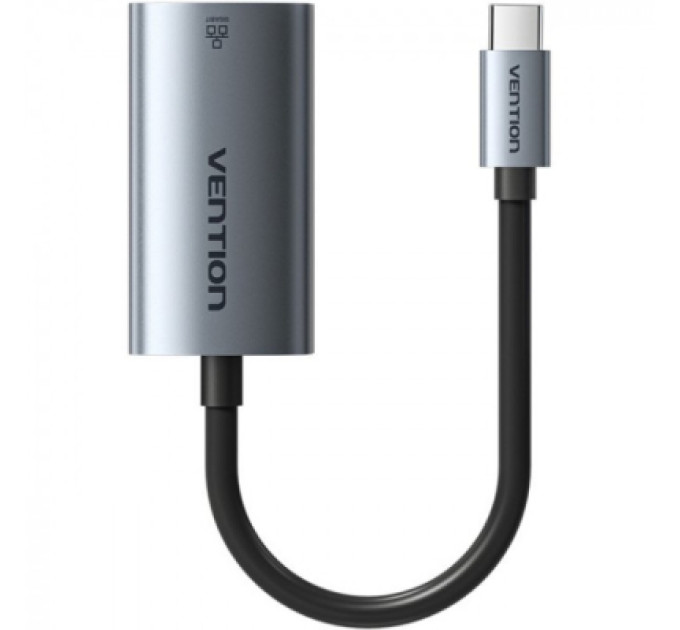 Vention Перехідник USB-C to RJ45 Ethernet 1000Mbps black VENTION (CFPHB)