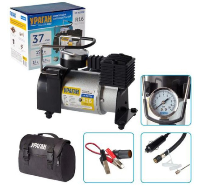 VITOL Автомобільний компресор VITOL "Ураган" KA-У12030 150psi/14Amp/37л (KA-12030)
