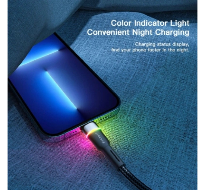 Essager Дата кабель USB 2.0 AM to Lightning 1.0m 2.4A black Essager (EXCL-XCD01)
