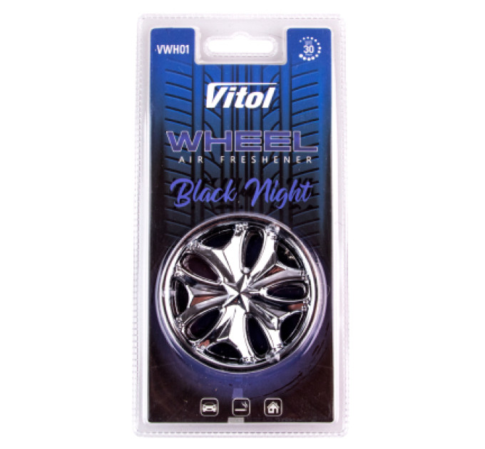 VITOL Ароматизатор для автомобіля VITOL Wheel Black Night (VWH01)