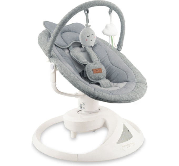 MoMi Крісло-гойдалка MoMi PEARL baby swing grey (BULE00040)