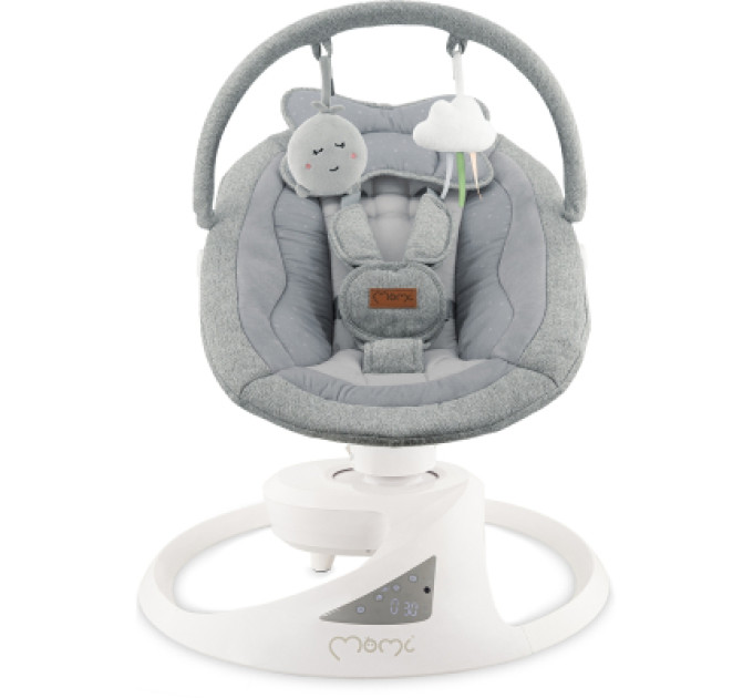 MoMi Крісло-гойдалка MoMi PEARL baby swing grey (BULE00040)
