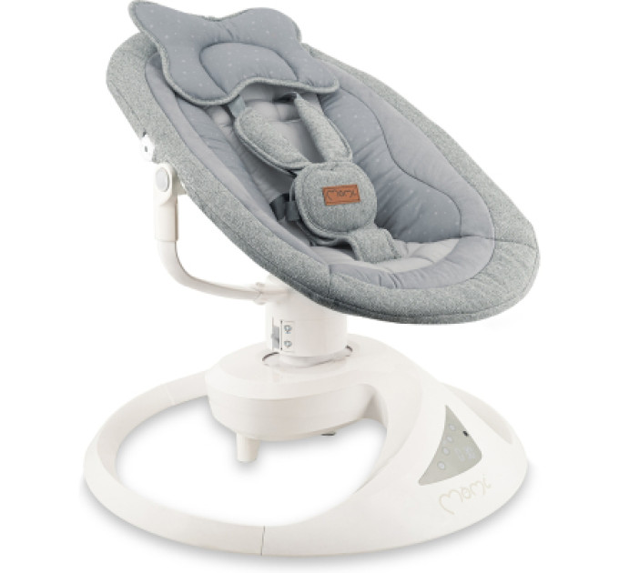 MoMi Крісло-гойдалка MoMi PEARL baby swing grey (BULE00040)