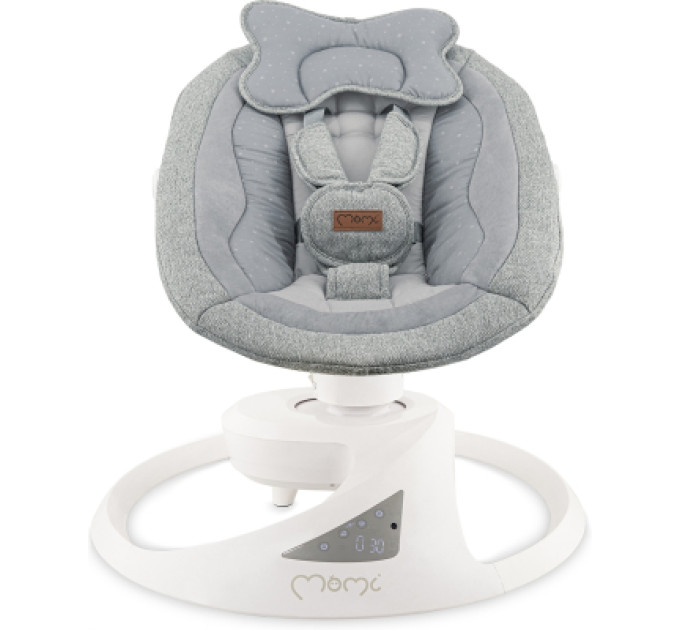MoMi Крісло-гойдалка MoMi PEARL baby swing grey (BULE00040)