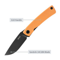 Ніж SRM Air, Orange G10, Black Stonewash (105M-GJ)