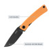 SRM Ніж SRM Air, Orange G10, Black Stonewash (105M-GJ)
