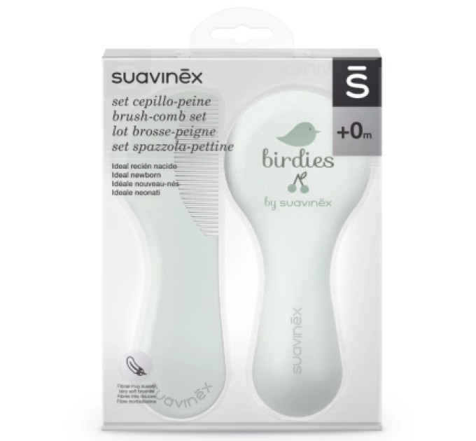 Suavinex Набір для догляду за дитиною Suavinex гребінців "Birdies", світло-зелений (2шт) (403063)