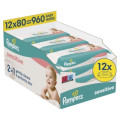 Pampers Дитячі вологі серветки Pampers Sensitive 80 шт х 12 пачок (960 шт) (8006530134668)