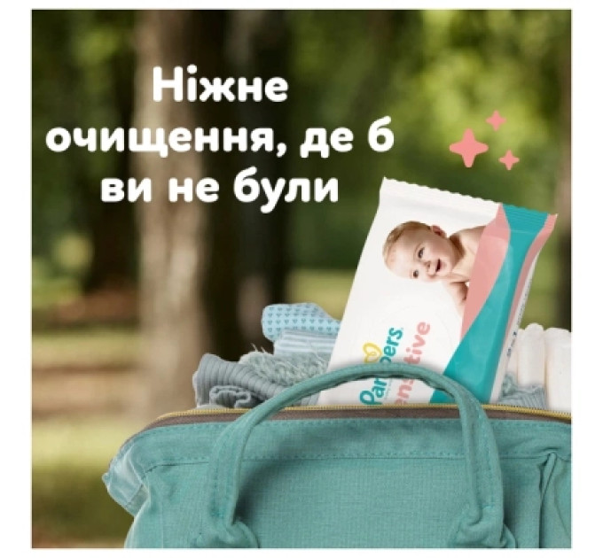 Pampers Дитячі вологі серветки Pampers Sensitive 80 шт х 12 пачок (960 шт) (8006530134668)