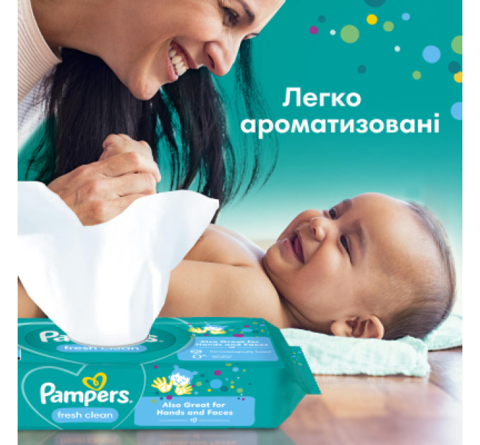 Pampers Дитячі вологі серветки Pampers Fresh Clean 15 пачок х 80 шт (1200 шт) (8001841078496)