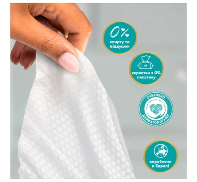 Pampers Дитячі вологі серветки Pampers Aqua Soft Touch 9x48 шт (432 шт) (8006530140010)