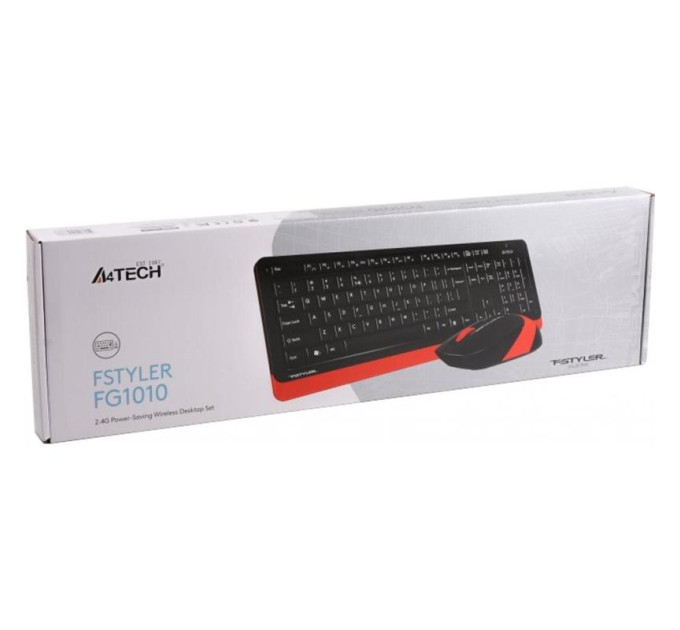 A4Tech Комплект (клавіатура, мишка) бездротовий A4Tech Fstyler FG1010 Orange USB