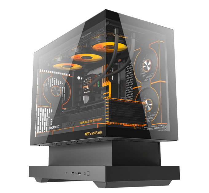 Корпус для комп'ютера MATX W/O PSU F1 BLACK DARK FLASH