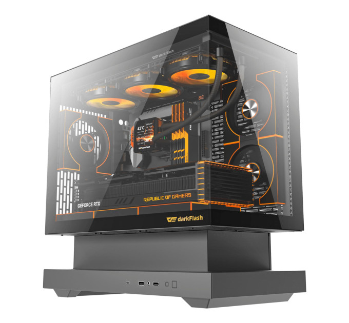 Корпус для комп'ютера MATX W/O PSU F1 BLACK DARK FLASH