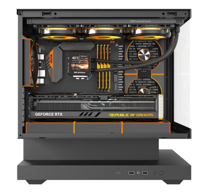 Корпус для комп'ютера MATX W/O PSU F1 BLACK DARK FLASH