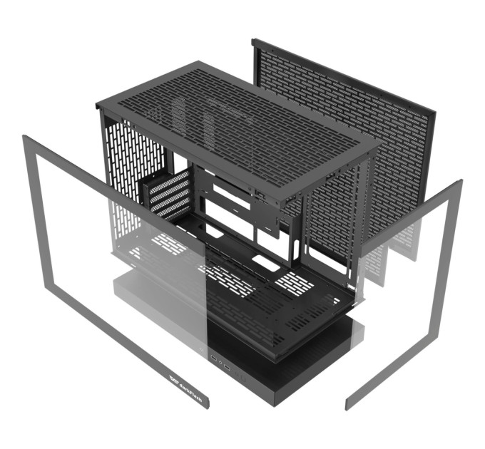 Корпус для комп'ютера MATX W/O PSU F1 BLACK DARK FLASH