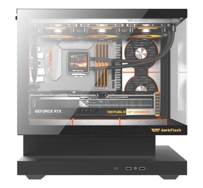 Корпус для комп'ютера MATX W/O PSU F1 BLACK DARK FLASH