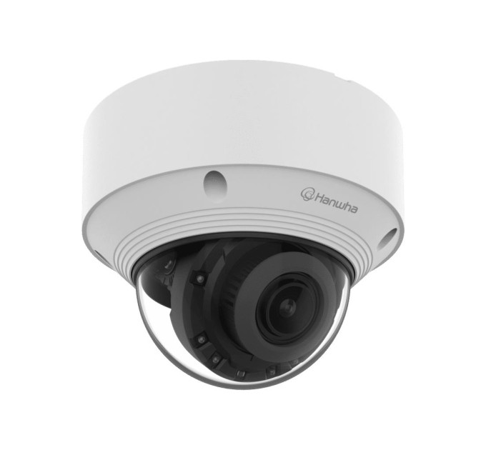 Мережева камера купольна  4K @ 30fps, motorized vari-focal lens 3.2~10.2mm (H: 104°~31° / V: 55°~17°) QNV-C9083R HANWHA VISION