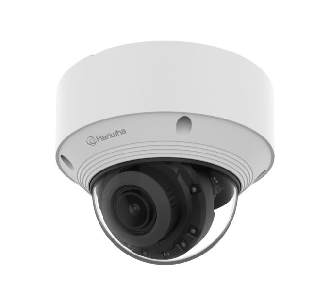 Мережева камера купольна  4K @ 30fps, motorized vari-focal lens 3.2~10.2mm (H: 104°~31° / V: 55°~17°) QNV-C9083R HANWHA VISION